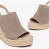 NeroGiardini Espadrille Wedge Slingback - Beige Suede